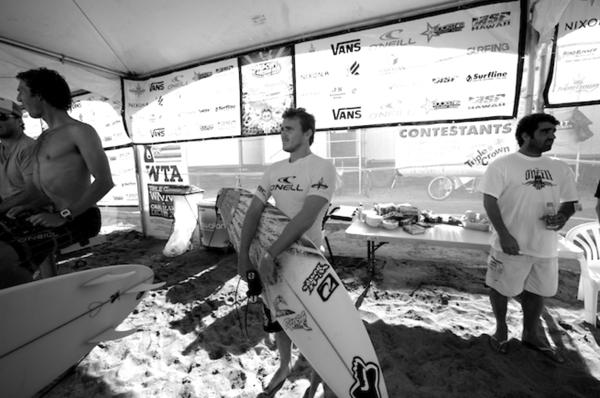 Nathan Carroll Nathan Carrol getting pumped in the competitors tent