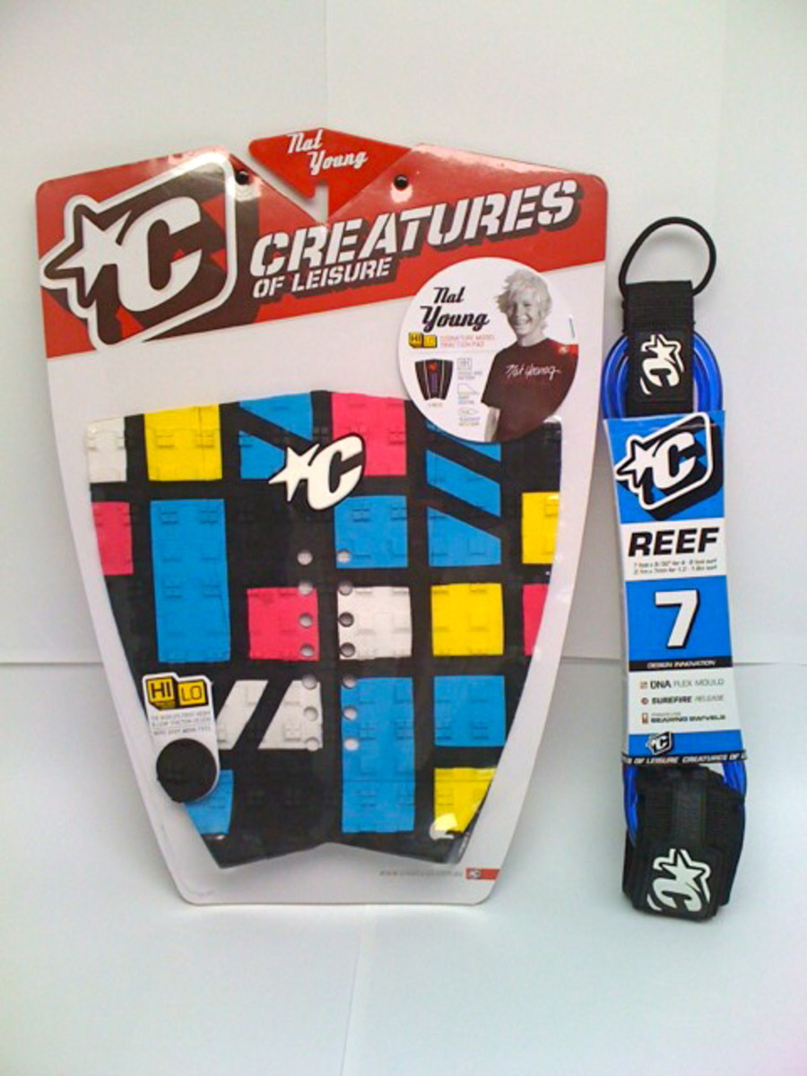 photo-2 Creatures presents the Nat Young signature traction (left) and leash (right) for this week's LOTW. The pen is mightier!