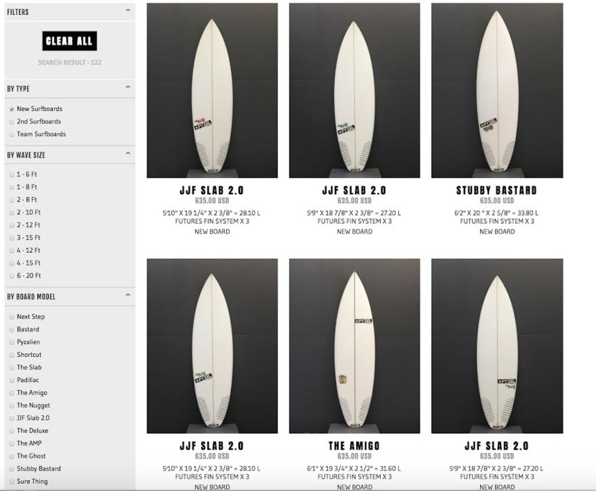 New Pyzel Surfboards website launched
