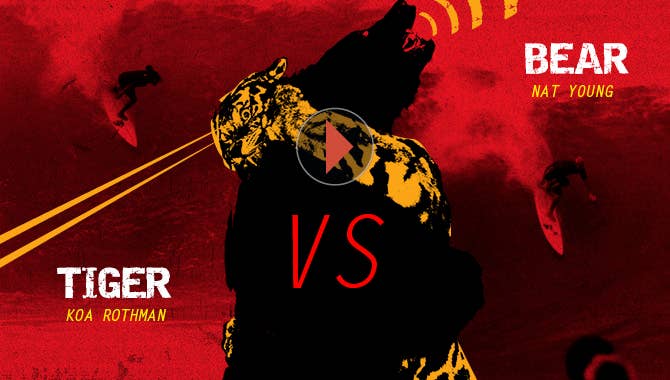 Nat Rothman Tiger VS Bear: Koa Rothman And Nat Young - Surfer