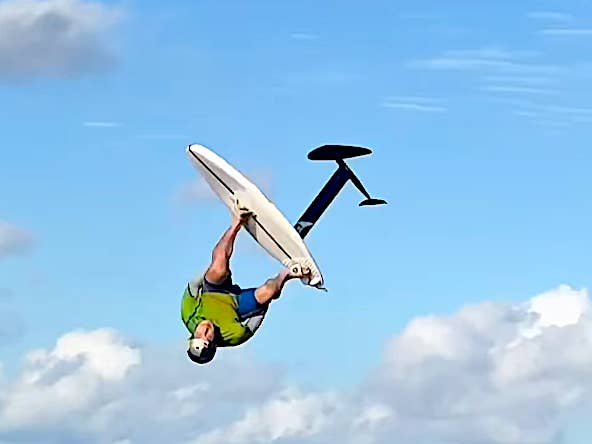 Hydrofoil Surfer Lands First-Ever Double Backflip (Watch) - Surfer