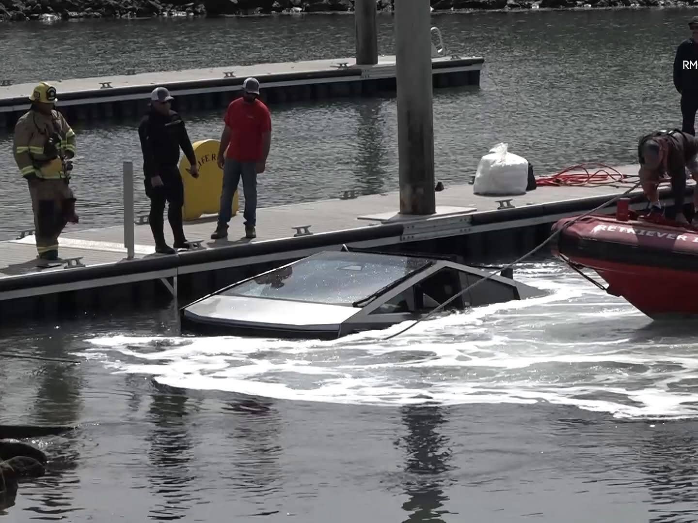 Tesla Cybertruck Sinks After Botched Jet Ski Launch (Video) - Surfer