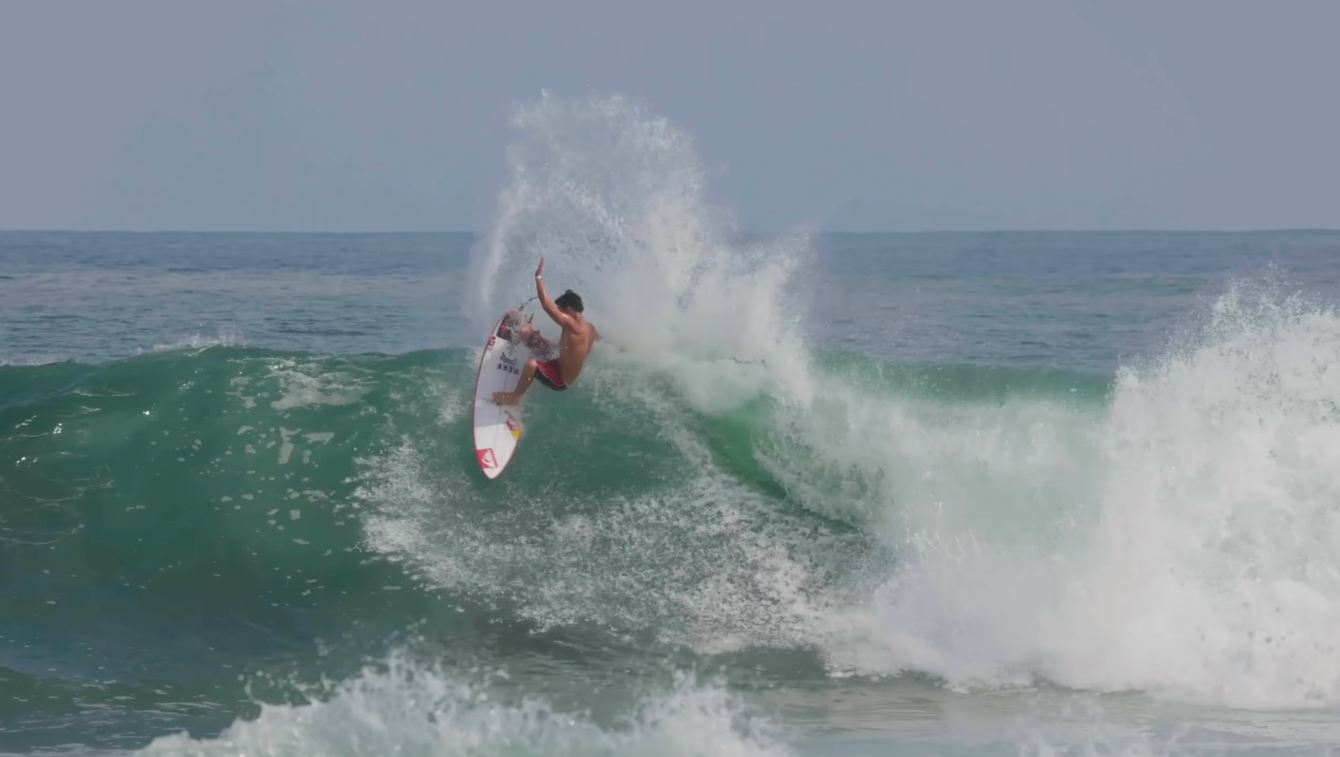 American surfer Griffin Colapinto goes for a big turn.