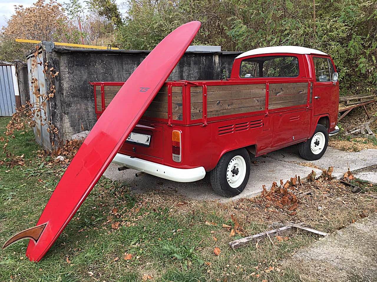 A custom Bulgarian surfboard