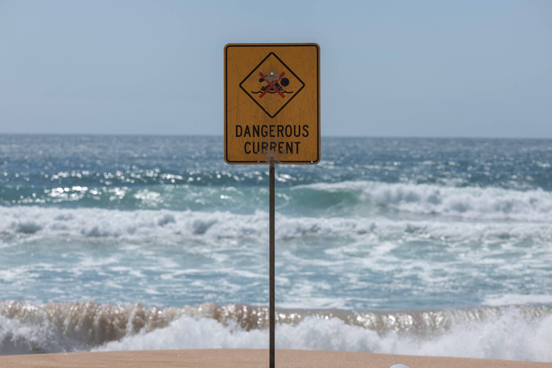 Beach safety warning signs in Australia
