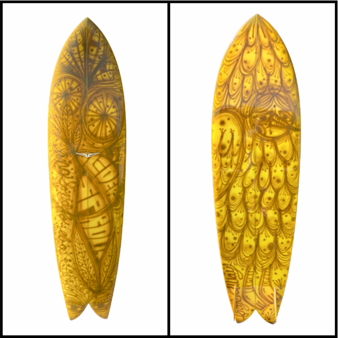 Hess サーフボード  Singer   Thomas Campbell $9,000 Skip Frye Fish With Thomas Campbell Art for Sale - Surfer