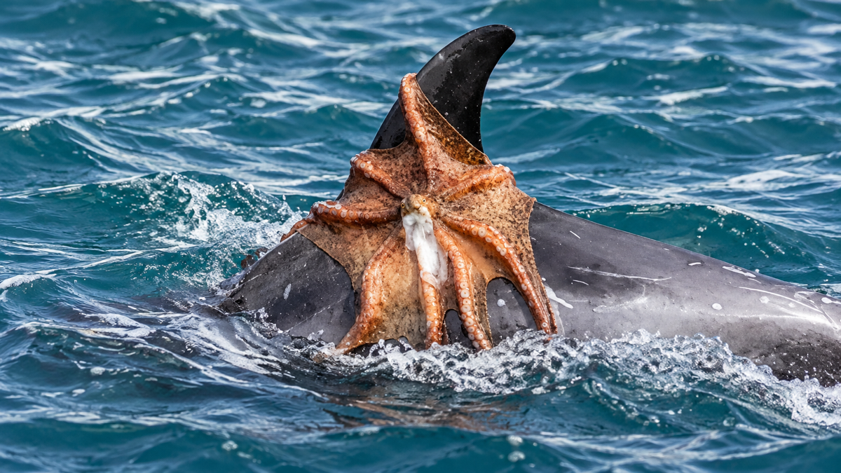 Octopus ‘Rides’ Dolphin in Once-in-75-Years Ocean Freak Show (Photos)