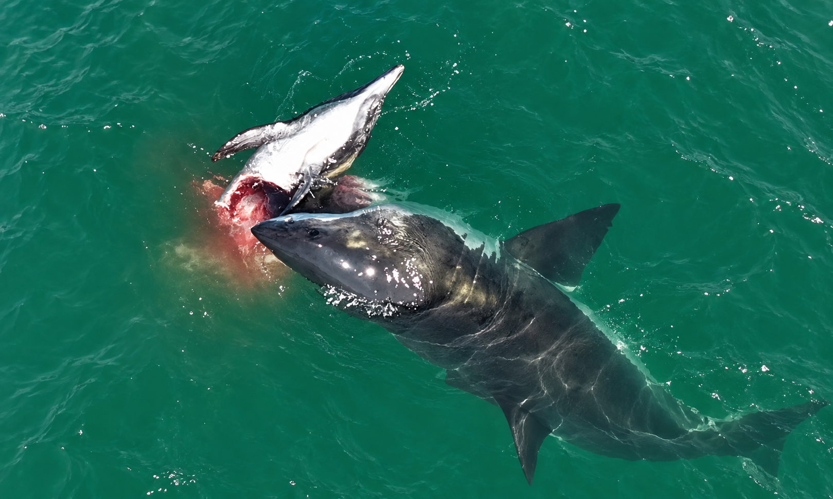 Great White Sharks Rip Apart Dolphin in Brutal SoCal Feeding Frenzy (Video)