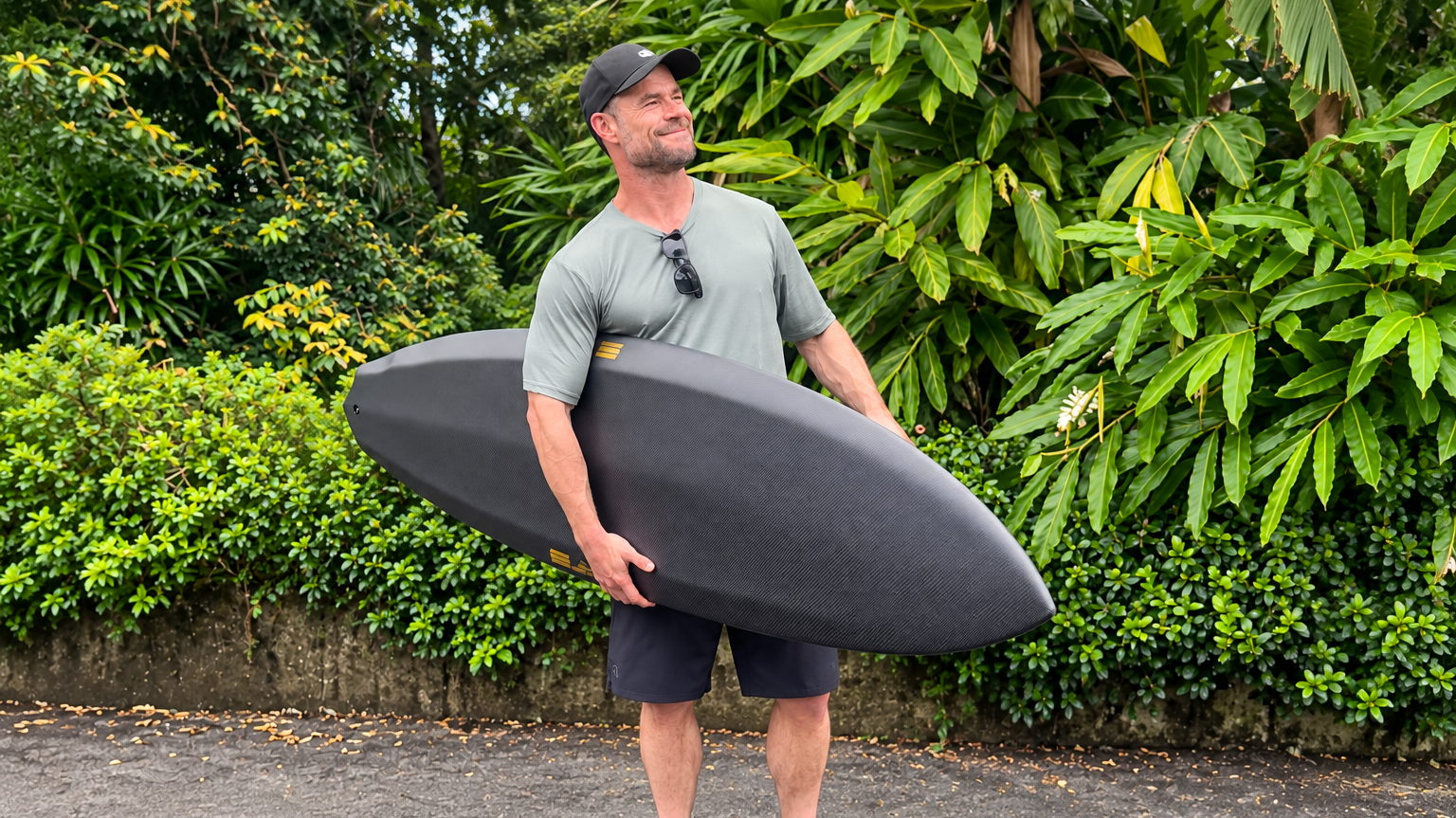 Chris Hemsworth’s Carbon Fiber ‘Spaceship’ Surfboard Stuns Instagram (Video)