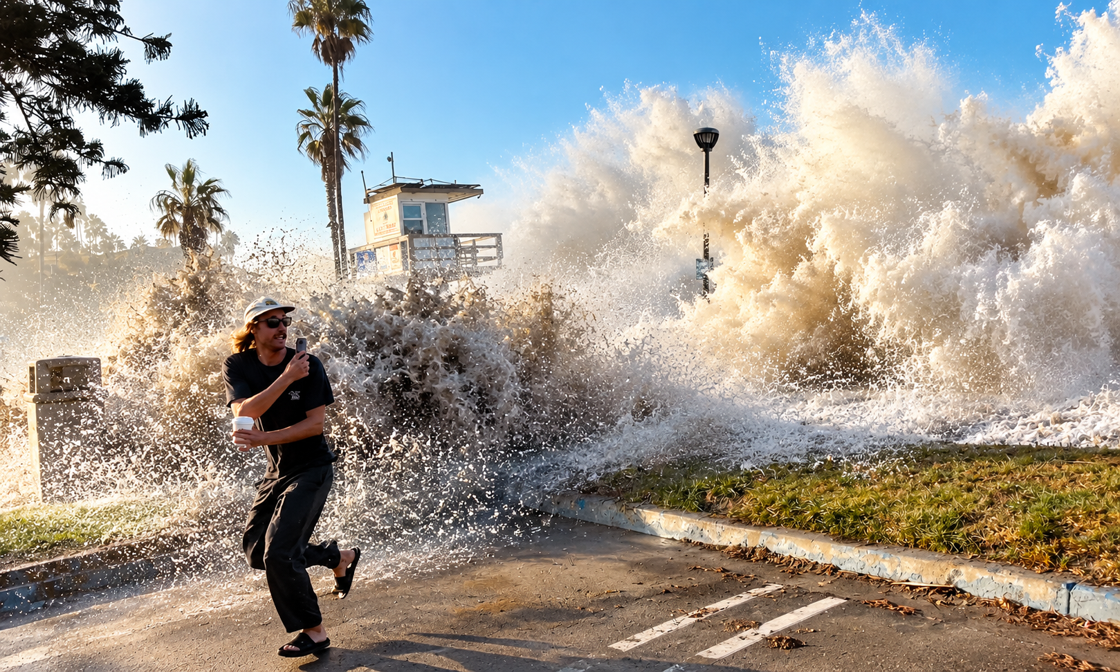 Wave Pool Mag 25-Foot Backwash Wave Explodes in Laguna Beach (Video) - Surfer