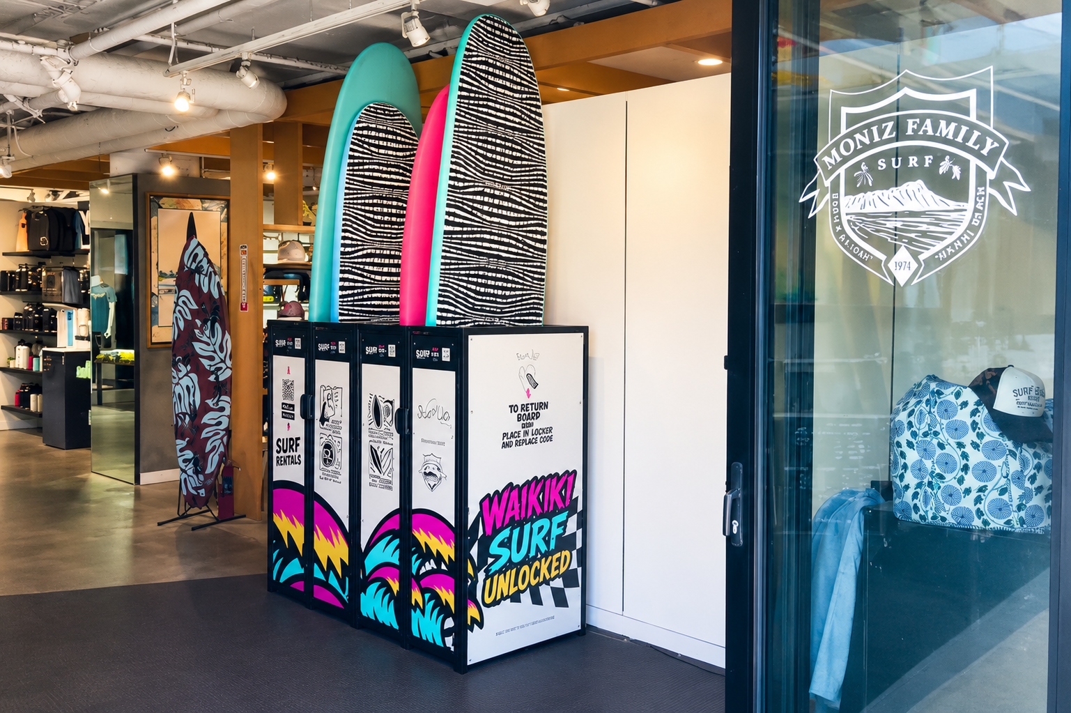 Contactless Surfboard Rental Station Opens In Waikiki