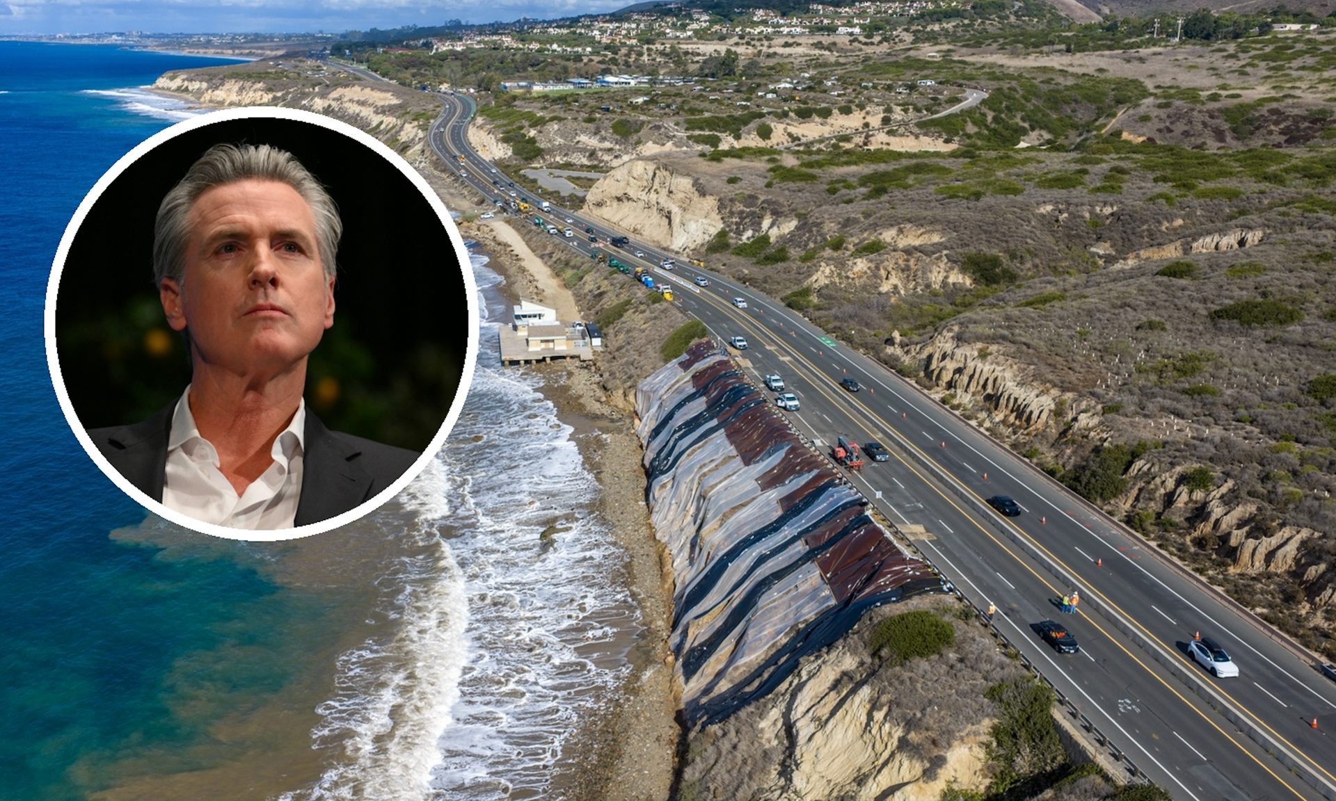 Gavin Newsom Rushes to Save Pacific Coast Highway - Surfer