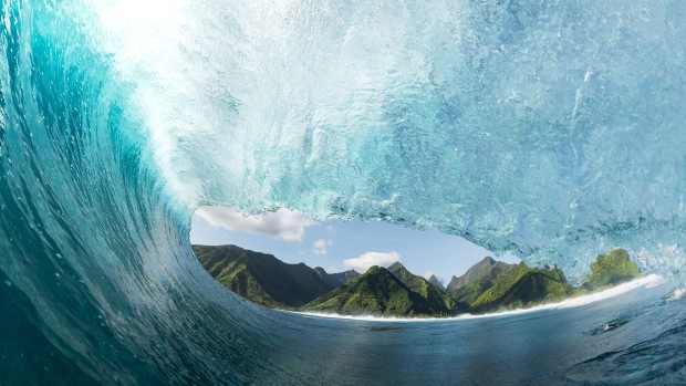 Teahupoo from within the barrel