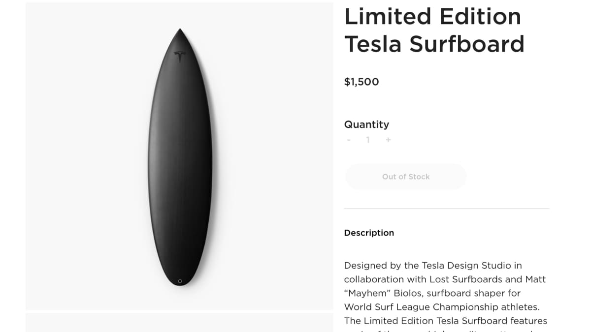 Tesla Just Made the World s Hottest Surfboard