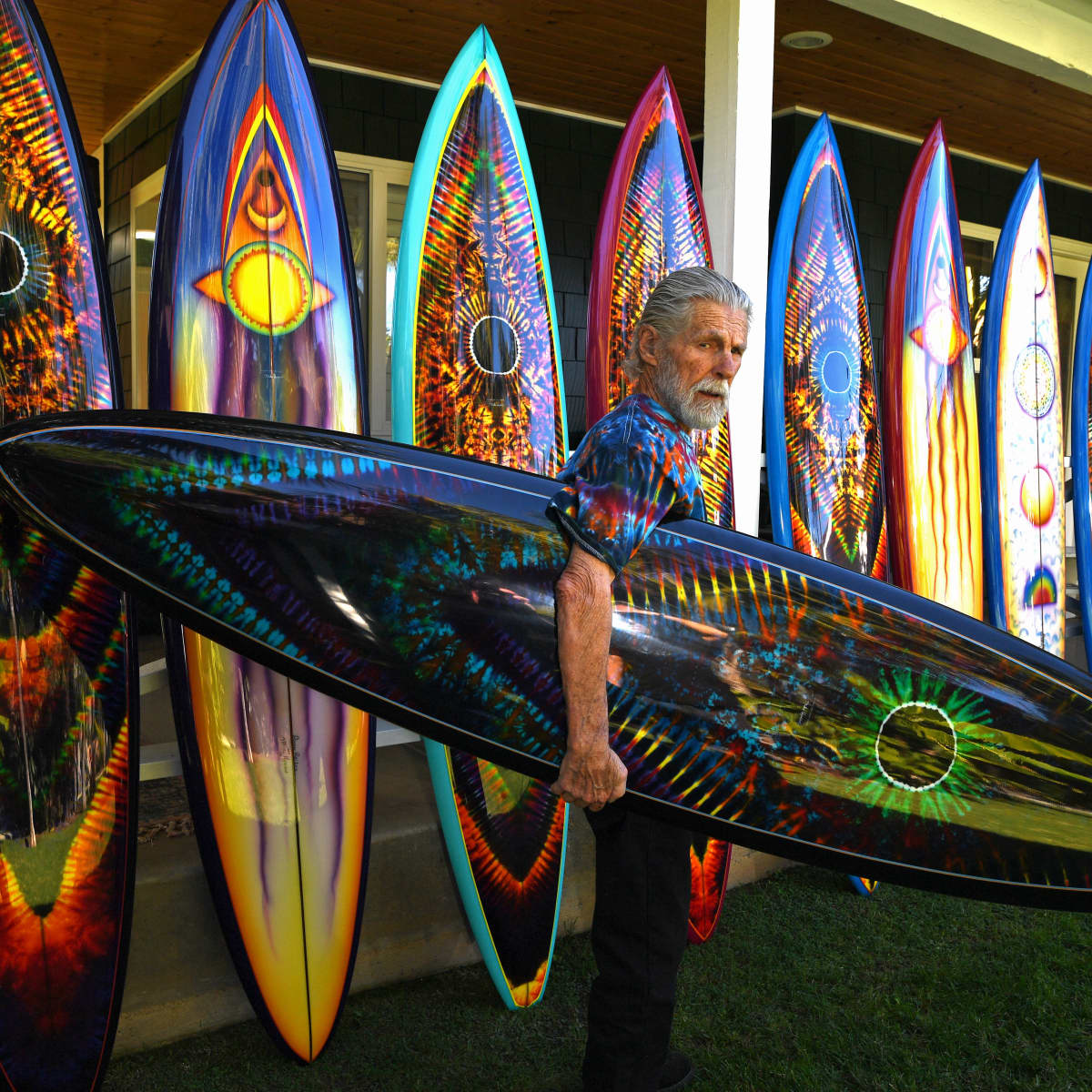 Surfboard top artwork designs