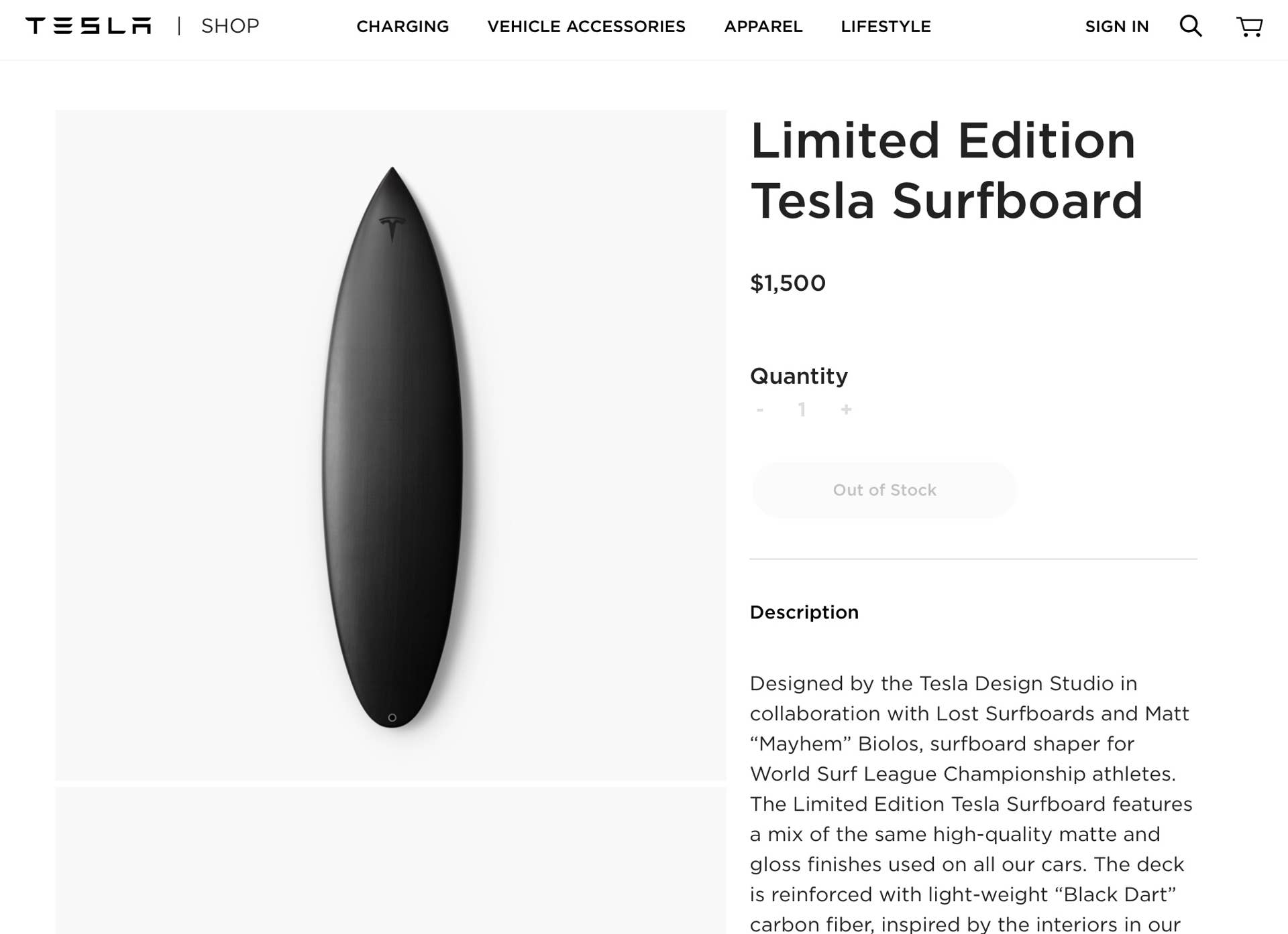 tesla surf
