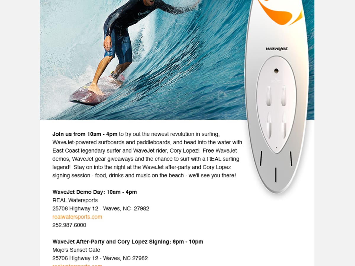 Wavejet surfboard deals