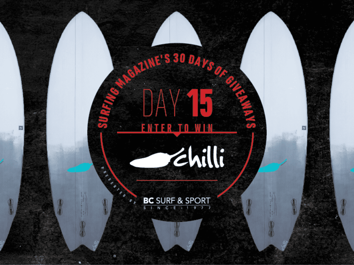 30 Days of Giveaways Day 15 Chilli Surfboards Surfer