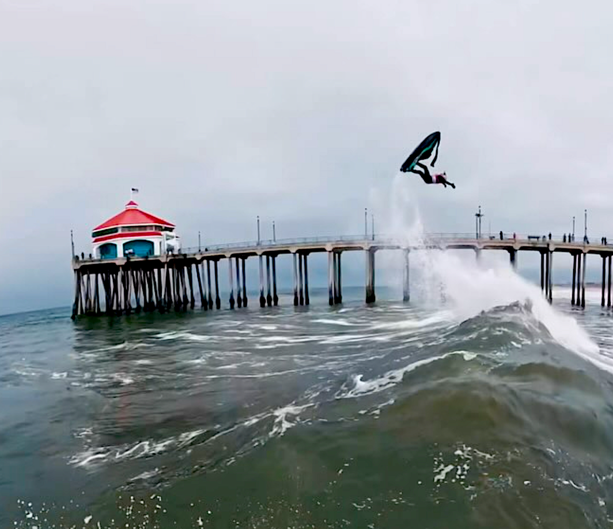 Watch: 20-Foot Jet Ski Backflip at Huntington Beach Pier - Surfer