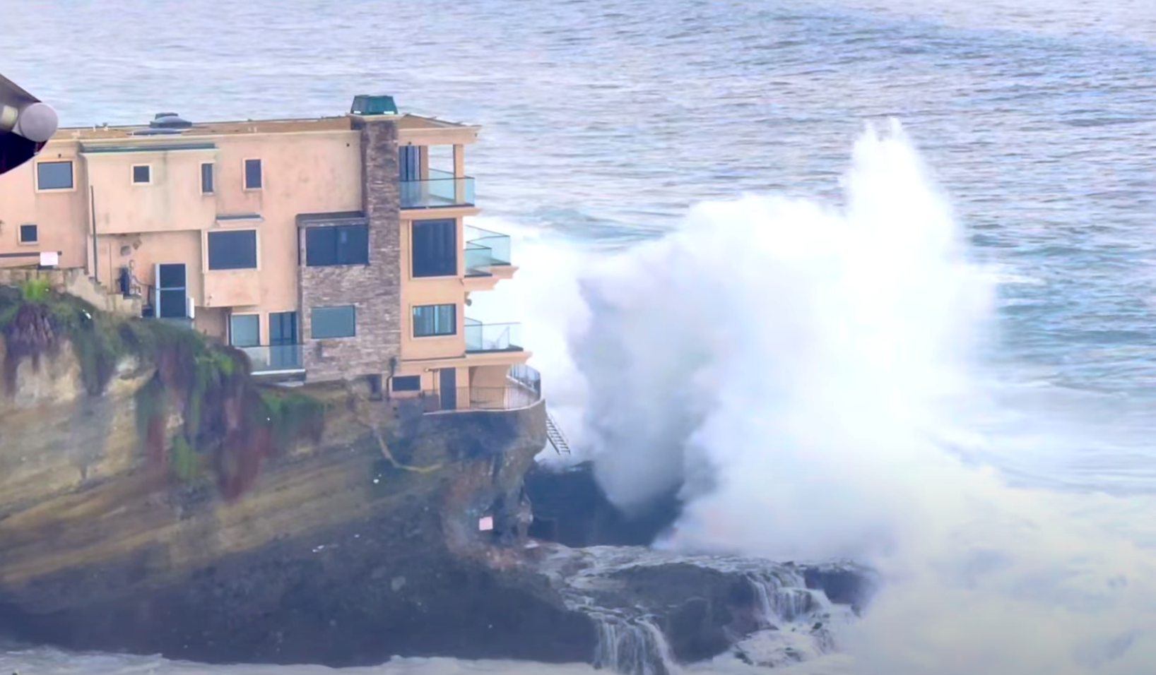 Watch: Huge Wave Crashes on Third Story of Beachfront Home