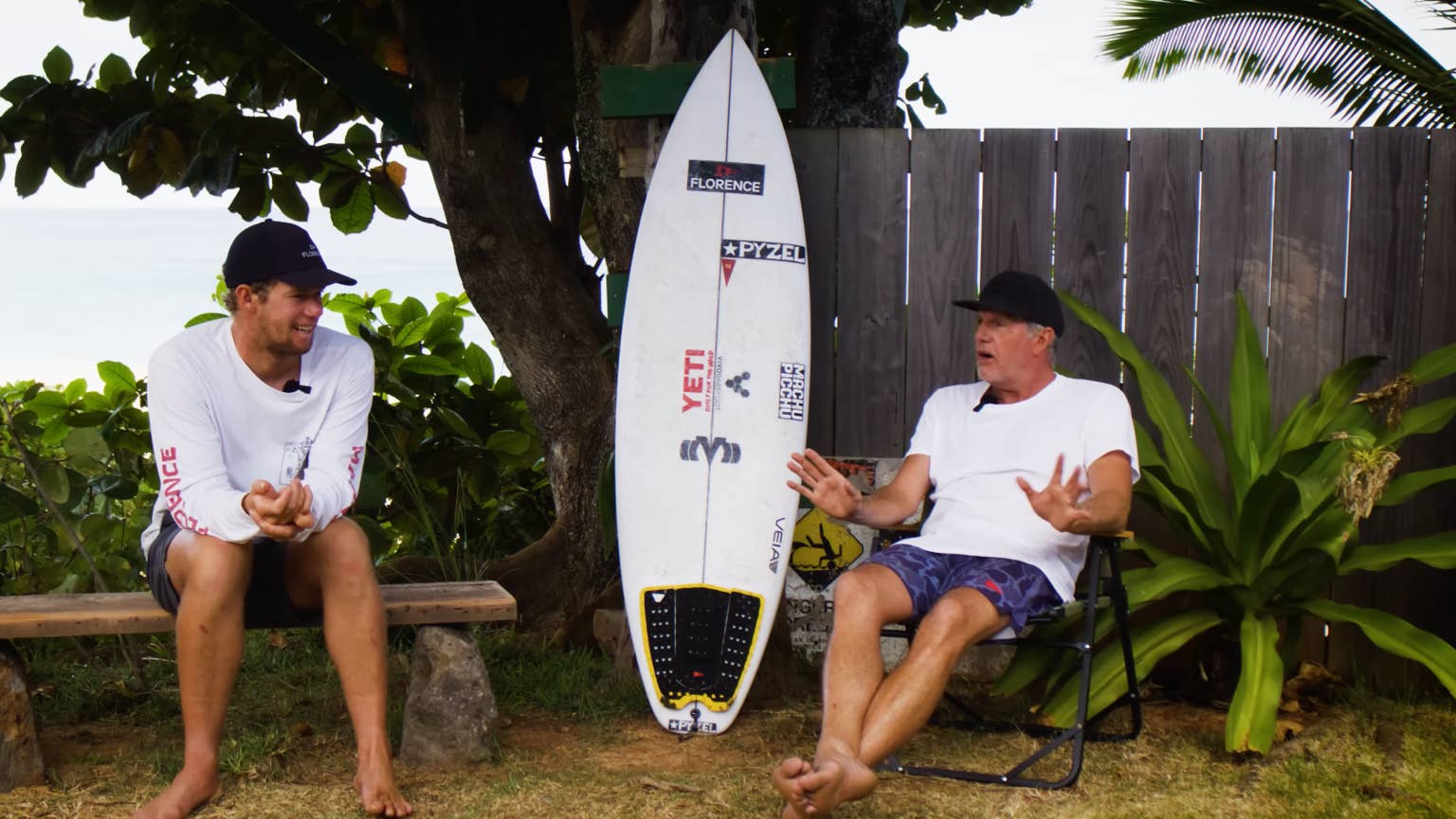 John John Florence On the Surfboard Behind His Third World Title 