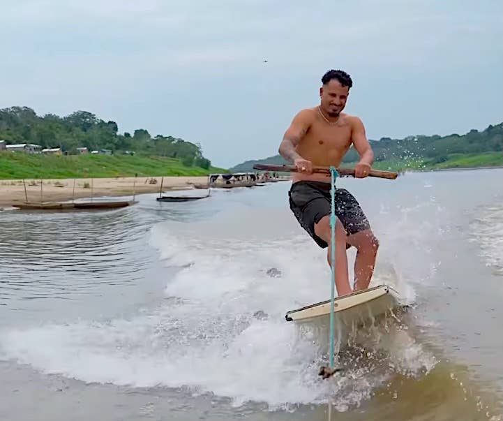 Italo Ferreira Surfs with Alligators on Cooler Lid (Video) - Surfer