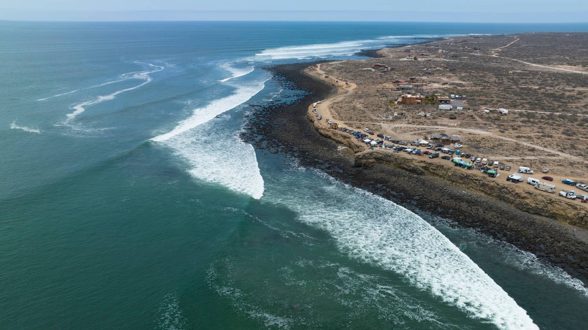 Vue aérienne de la baie de Scorpion