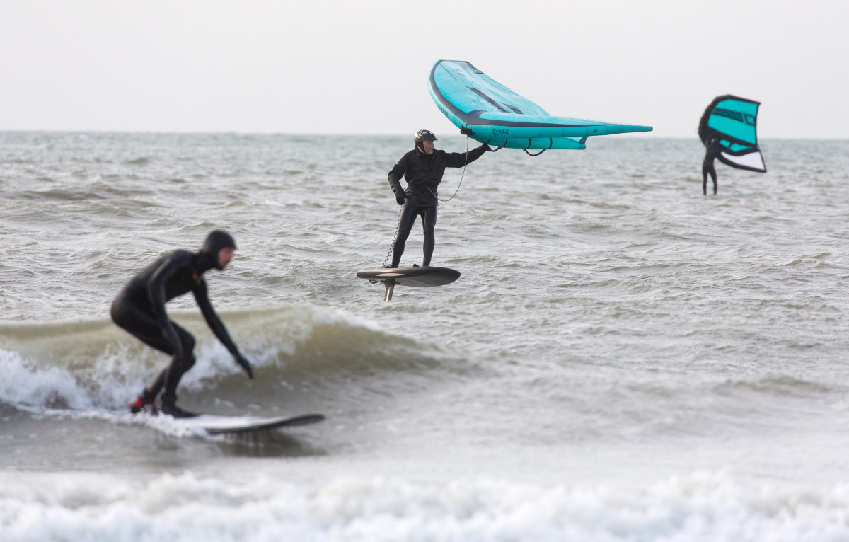 Wing Foiling In Crowded Surf Is A Nightmare