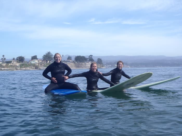 The Super Stoked Surf Mamas of Pleasure Point Surf While Pregnant Surfer