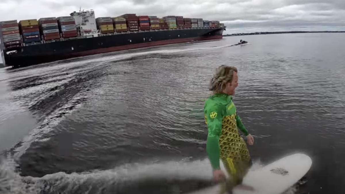 Surfing Mythic Cargo Ship Waves in North Carolina (Watch) Surfer
