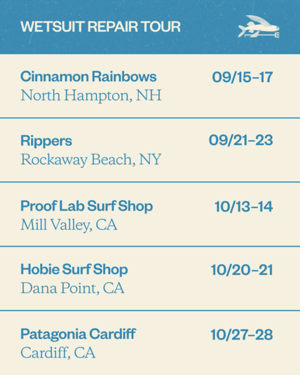 Patagonia Wetsuit Repair Tour Coming East And West Coast Surf Shops