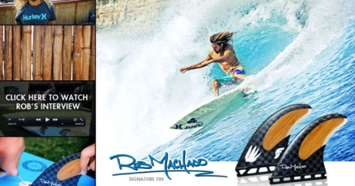 FUTURES フィンROB MACHADO PIVOT Futures Rob Machado Pivot Blackstix Thruster Fins - Large