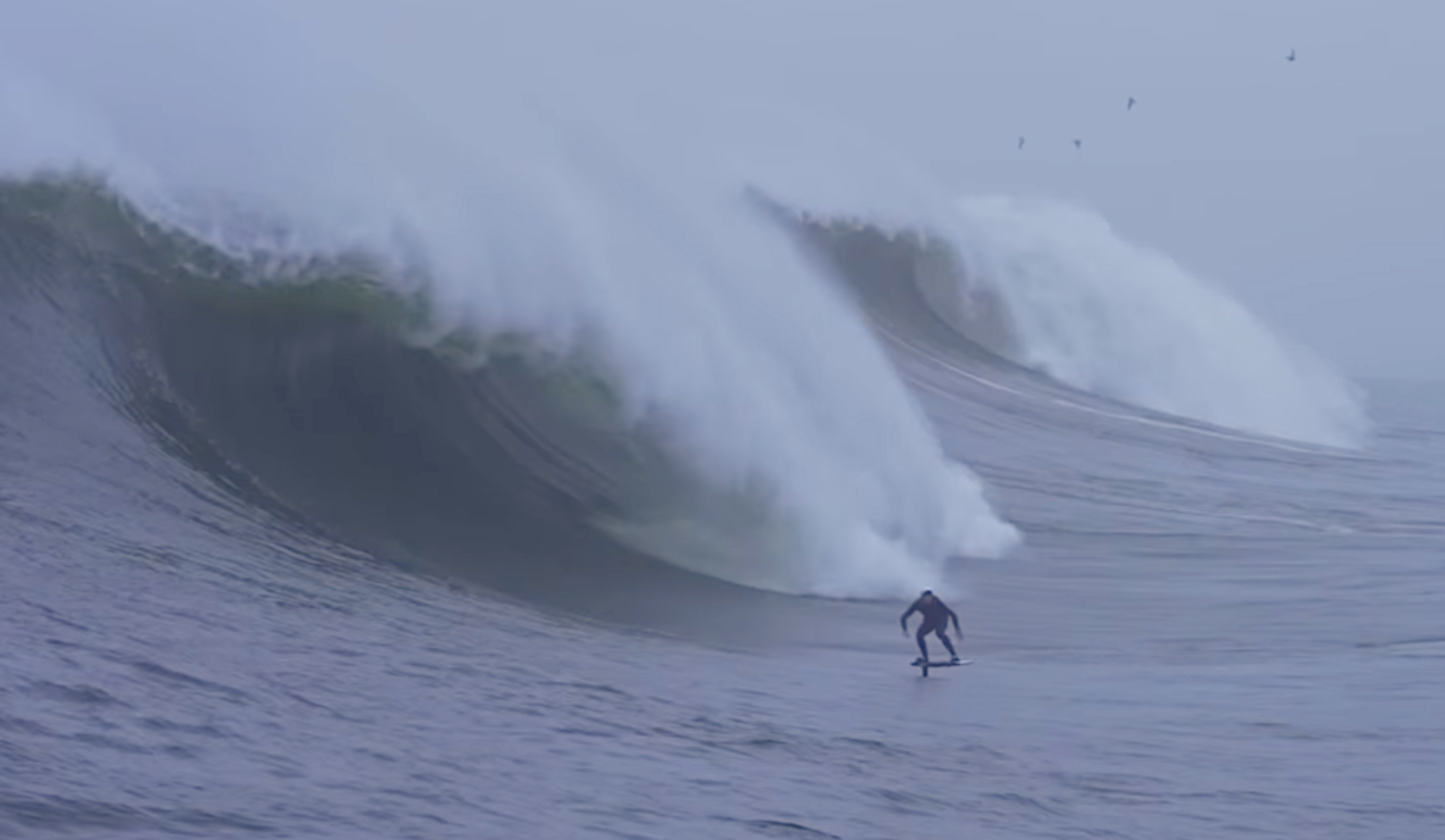 First Ever Foil Surf on a Mavericks Monster Video