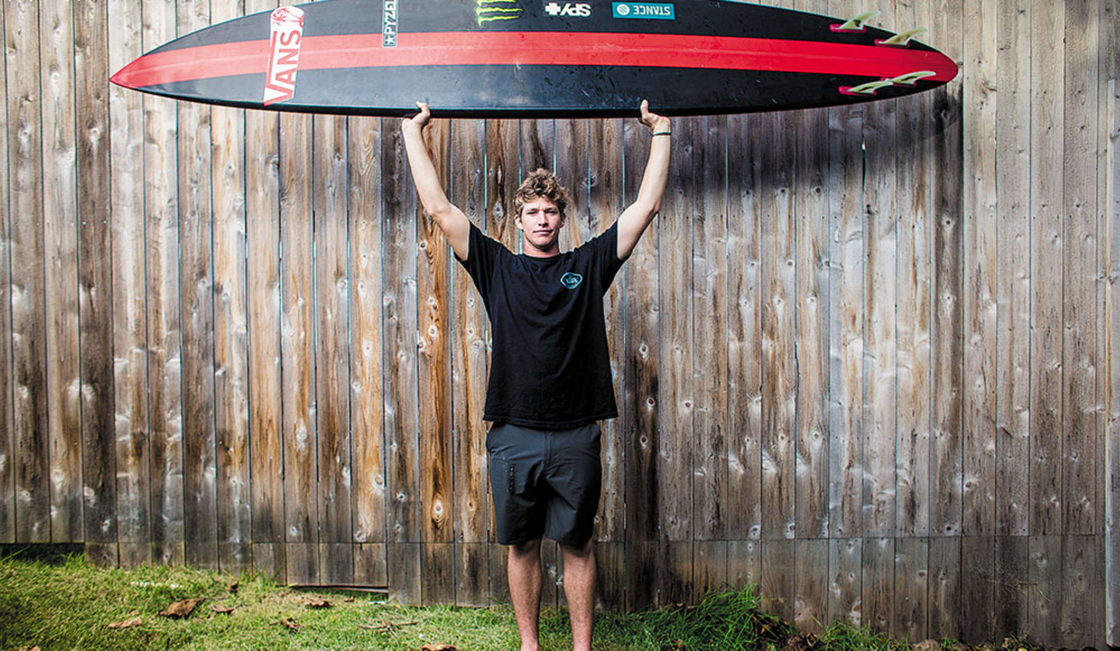Red and black surfboard hotsell