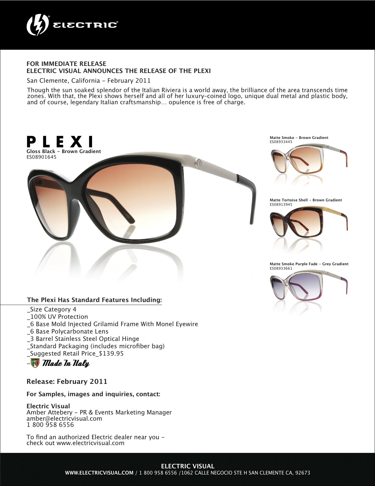 Electric visual sunglasses shop