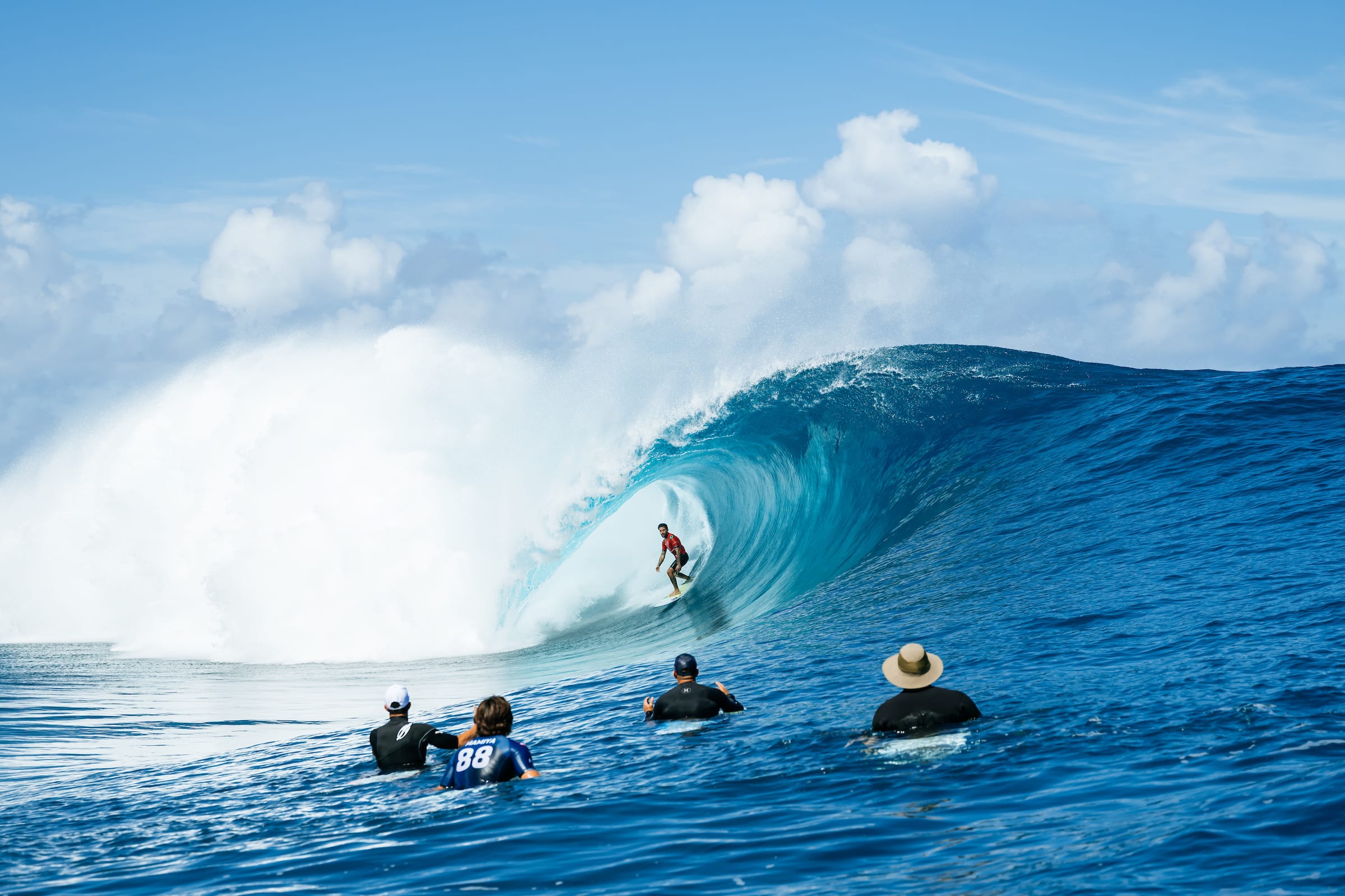 World Title Contenders Tested at Firing Teahupo'o - Surfer